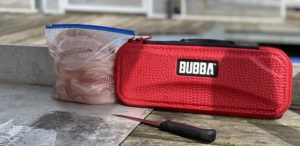 Bubba electric fillet knife packaging bag close up
